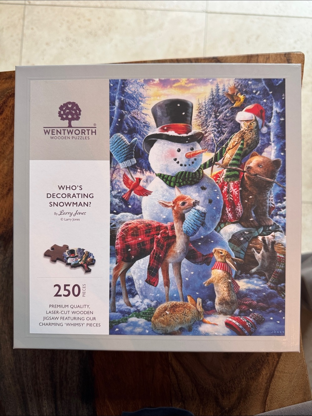 Wentworth Wooden Puzzle Christmas 250 PC Laser Cut Whimsy Complete Box
